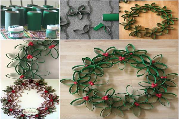 creative-ideas-diy-beautiful-paper-roll-christmas-wreath